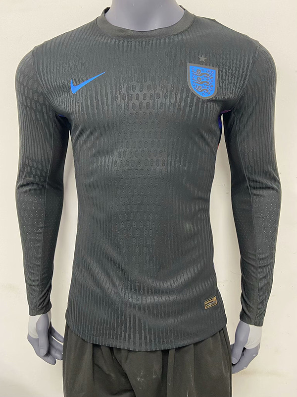 25/26  England Away  Player Version Long Sleeve Soccer Jersey带星