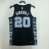 22/23 SA Spurs GINOBILI #20 Black Top Quality Hot Pressing NBA Jersey (Trapeze Edition)