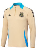 24/25 Argentina Khaki  Kids  Half Pull Tracksuit  (童装)(半拉链)