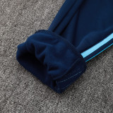 24/25  ARS Dark Blue Hooded  Half Pull Tracksuit(Add Fluff)  (半拉链、加绒F607)
