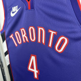 24/25 Raptors  BARNES # 4  Blue Retro Top Quality Hot Pressing NBA Jersey