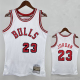 84/85  BULLS Rookie White # 23 Jordan Heat Pressed Retro NBA Jersey
