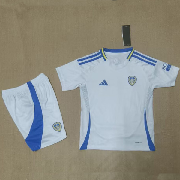 24/25 Leeds United Home  Kids Soccer Jersey