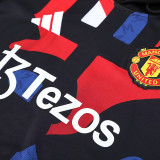 25/26 Man Utd Blue Black Jigsaw puzzle Hooded  Tracksuit