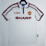 1998/1999 Man Utd Anniversary Edition White  Retro Soccer Jersey