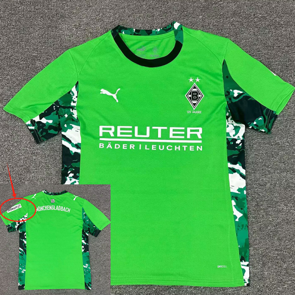 25/26  Monchengladbach Away Fans Soccer Jersey(左袖广告）