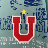 24/25 Universidad De Chile Blue Goalkeeper Fans Soccer Jersey