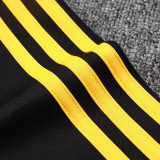 25/26 RMA Black Retro  Kids Jacket Tracksuit#E2556(童装、黄袖边）