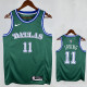 Dallas Mavericks LRVING #11 Green Top Quality Hot Pressing Retro NBA Jersey