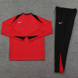 24/25 NK Red Half Zipper Sportswear # 812红色(半拉链)