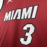 22/23 HEAT WADE #3 Red Top Quality Hot Pressing NBA Jersey (Trapeze Edition) 飞人版