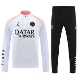 24/25  PSG White  Half Pull  Kids tracksuit (半拉链、童装)