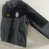 25/26 Mineiro  New Edition Grey  Thickened Assault  Hooded Windbreaker