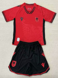 25/26 Albania Home Kids  Soccer Jersey