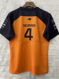 2025 McLaren Orange #4 Round Neck Racing Suit(圆领)