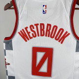 19/20  ROCKETS Russell Westbrook # 0 White Top Quality Hot Pressing NBA Jersey (City Edition)城市版