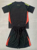 24/25  Germany Black Goalkeeper Kids Soccer Jersey