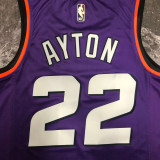 22/23 SUNS AYTON #22 Purple Top Quality Hot Pressing NBA Jersey (Retro Logo)