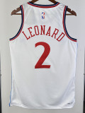 24/25 Clippers LEONARD #2 White City Edition Home Top Quality Hot Pressing NBA Jersey