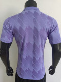 2025 JUV Purple Checkered pattern  Player Version  Polo Shirt