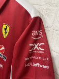 2025 Ferrari  Red Polo Racing Suit（翻领）
