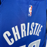 Dallas Mavericks CHRISTIE #00 Blue Top Quality Hot Pressing NBA Jersey