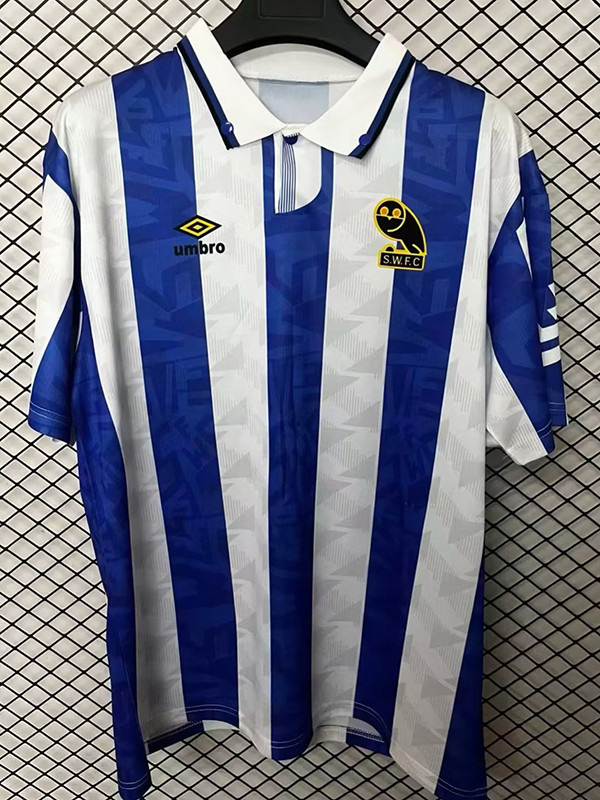 1990/1991 Sheffield Wednesday Home  Retro  Soccer Jersey