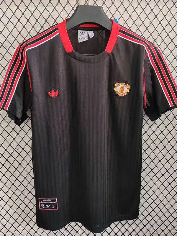 25/26 Man Utd Retro Editio Black Fans Soccer Jersey