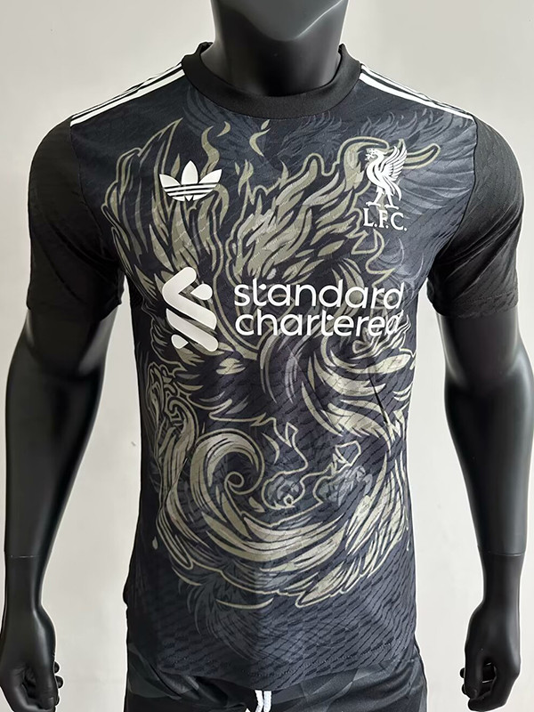 25/26 LIV Grey Black Special Edition Player Version Soccer Jersey
