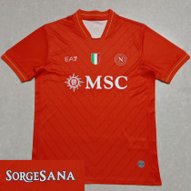 25/26 Napoli Goalkeeper Red Fans Soccer Jersey