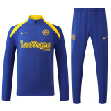 24/25 INT Blue  Player version Half Pull Tracksuit  (球员版、半拉链、)