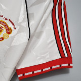 1991/1992 Man Utd Away White Retro Soccer Jersey