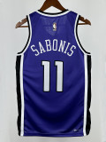 24/25 KINGS SABONIS #11 Purple Top Quality Hot Pressing Retro NBA Jersey
