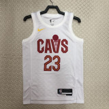 22/23 Cleveland Cavaliers JAMES #23 White Top Quality Hot Pressing NBA Jersey