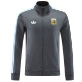 24/25  Argentina  Grey Black  Jacket Tracksuit  （灰黑)