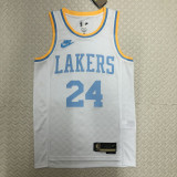 22/23 LAKERS BRYANT #24 White Top Quality Hot Pressing NBA Jersey (Retro Logo)