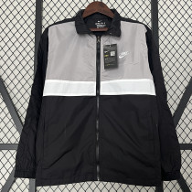 2024 New NK Grey Black Windbreaker(黑灰色带帽）
