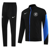 2526  CHE Black  Jacket Tracksuit