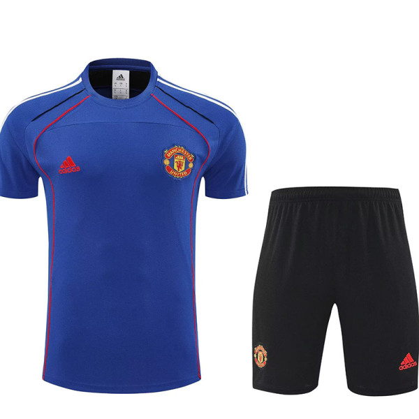 25/26 Man Utd Retro Blue Training Shorts Suit