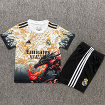 25/26 RMA Spitfire Dragon Edition Golden Kids Soccer Jersey