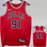 22/23 BULLS RODMAN #91 Red Top Quality Hot Pressing NBA Jersey