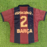 25/26  BAR Home Co branded Edition Retro  Soccer Jersey(金色背后广告#2）