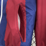 2024 BAR White Graffiti&Red Blue  Sided Windbreaker (双面风衣)