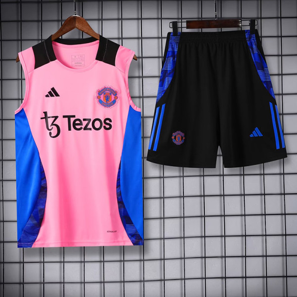 24/25 Man Utd  Pink Tank top and shorts suit