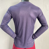 2024 England Away Long Sleeve Player Version Soccer Jersey (长袖)