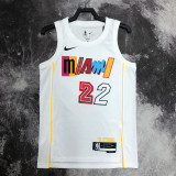 22/23 HEAT BUTLER #22 White City Edition Top Quality Hot Pressing NBA Jersey