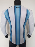 26/27 Argentina Home Player Version Long Sleeve Soccer Jersey(胸前带章)