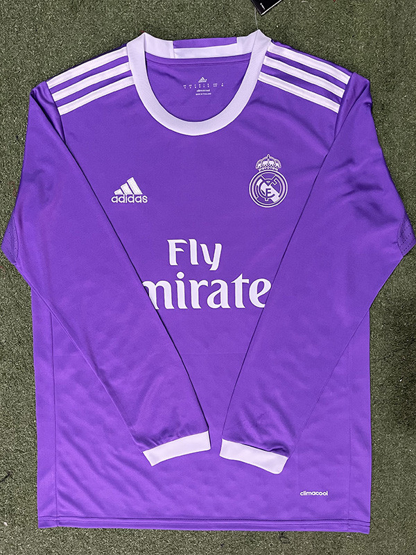 2016/2017 RMA Away Long Sleeve Retro Soccer Jersey (长袖)