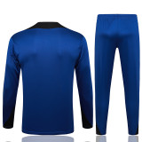 24/25 INT Light Royal Blue Inkjet Half Pull Tracksuit #B956 (半拉链、)