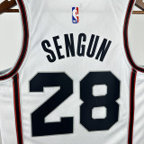 24/25 ROCKETS SENGUN #28White City Edition Home Top Quality Hot Pressing NBA Jersey